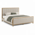 Polsterbett Doppelbett Beige Massivholz Polyester Rechteckig 180 x 200 cm Gesamtmaß 196 x 214 x 120 cm
