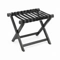Klapphocker Schwarz aus Buchenholz und Polyestergewebe 60 x 38 x 48 cm