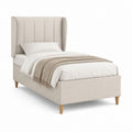 Polsterbett Einzelbett Beige Polyester Rechteckig 90 x 200 cm