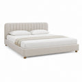 Polsterbett Doppelbett Beige Polyester rechteckig 180 x 200 cm