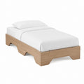 Einzelbett Bettgestell in Eiche-Optik aus Spanplatte 90 x 200 cm